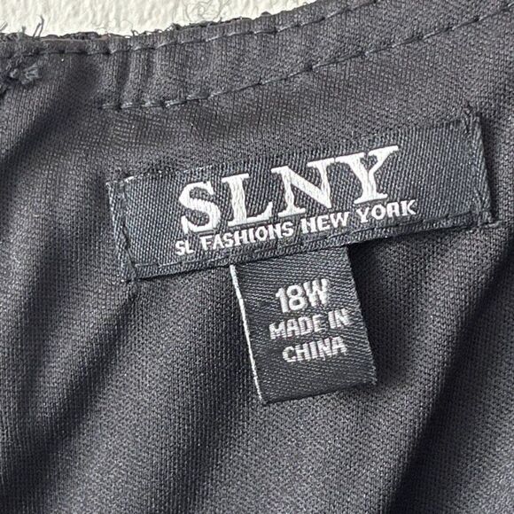 SLNY - 9419144 QUARTER SLEEVE SEQUIN LACE A-LINE PLUS SIZE DRESS - Picture 9 of 13